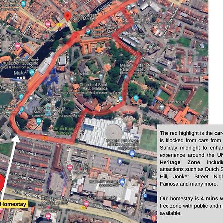 "Cloth Art Homestay" 4 Min Walk To Car Free Zone By Shine Stay Malacca Extérieur photo
